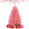 4.5/6.5/7.5 Ft Artificial Snow Flocked Pink Christmas Tree Unlit Xmas Pvc Tree